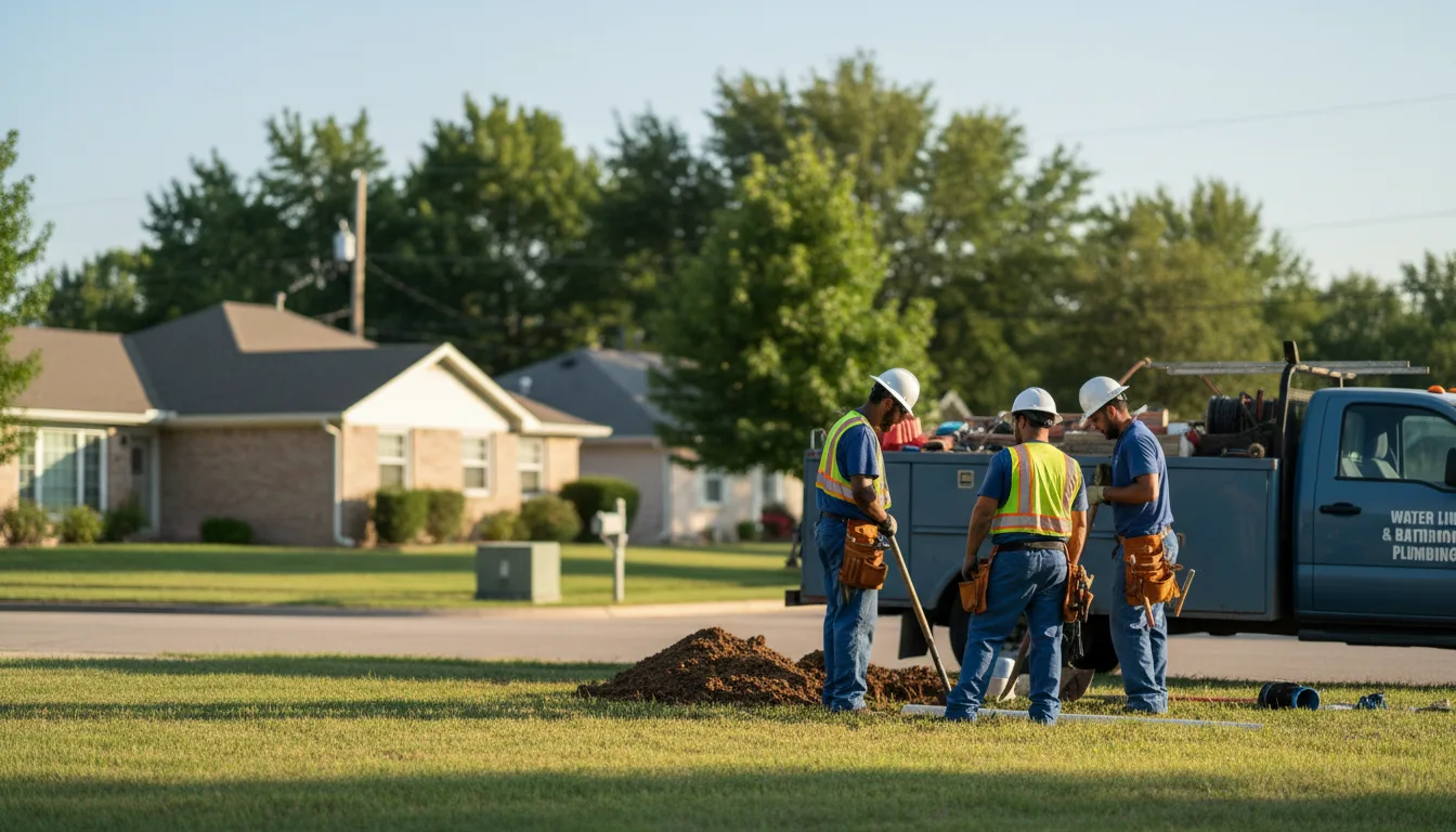 Residential water line and bathroom plumbing service in Platte City, MO